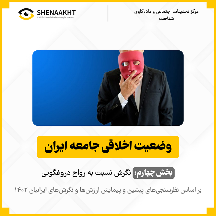  وضعیت اخلاقی جامعه ایران | بخش چهارم: نگرش نسبت به رواج دروغگویی